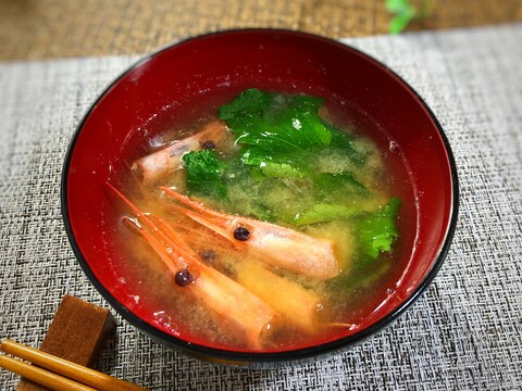 甘海老の頭の味噌汁